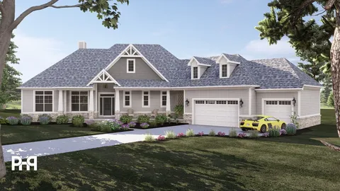 The Spruce house plan, exterior view 1